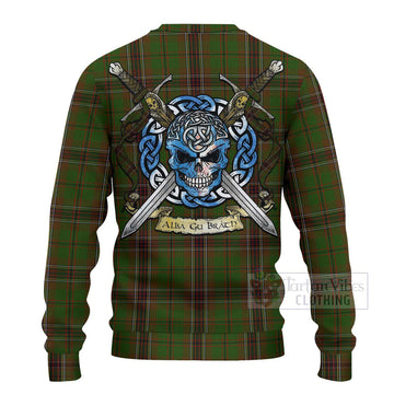 Murphy Tartan Ugly Sweater with Family Crest Celtic Skull Style