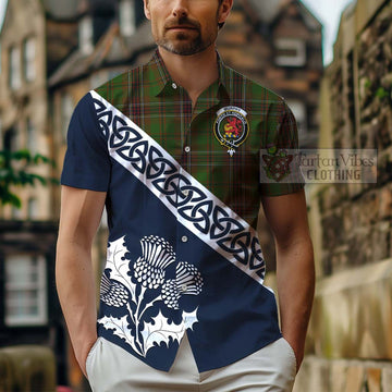 Murphy Tartan Hawaiian Shirt Featuring Thistle and Scotland Map - Tartan Vibes Clothing