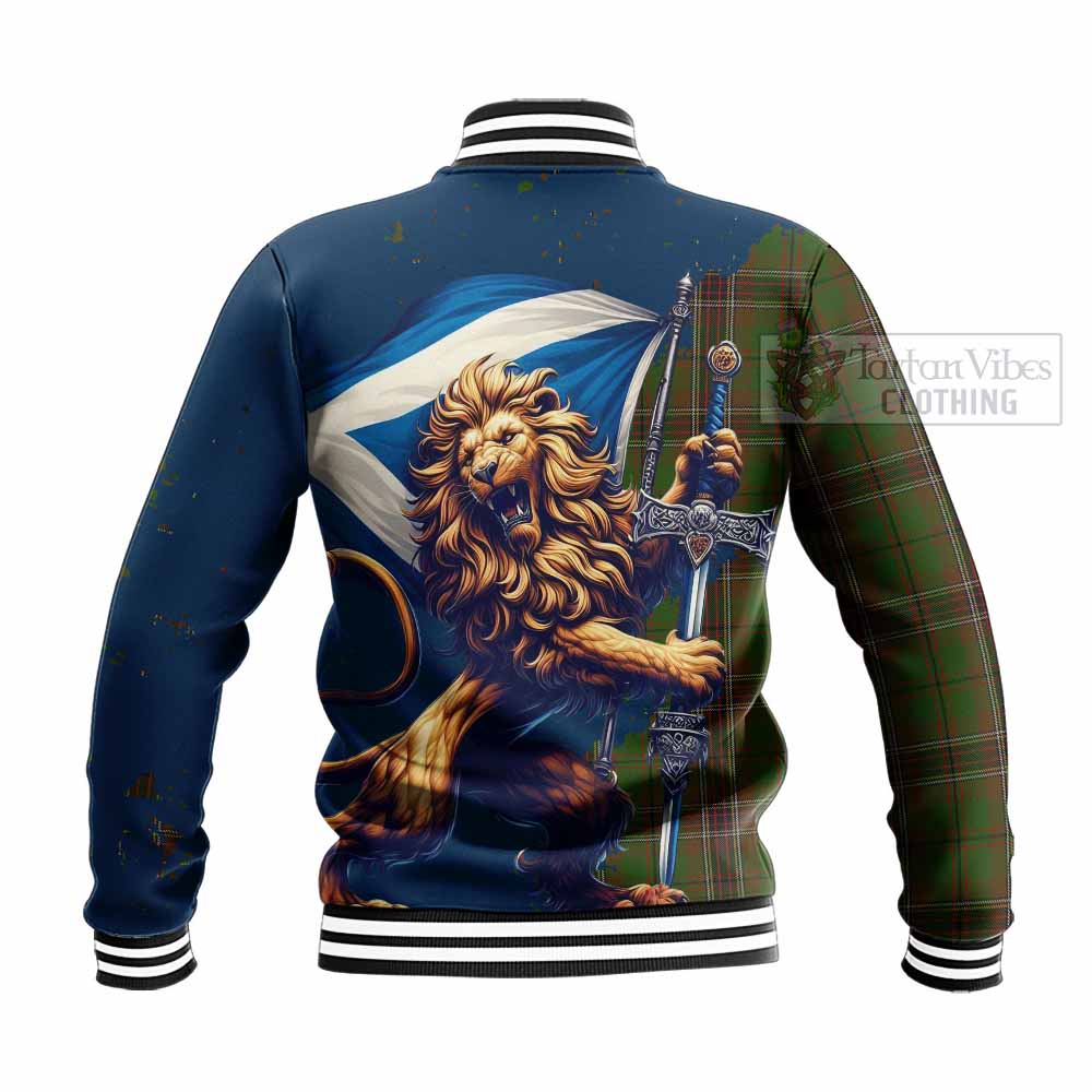 Tartan Vibes Clothing Murphy Tartan Family Crest Baseball Jacket with Scottish Majestic Lion