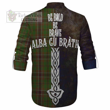 Murphy Tartan Family Crest Ghillie Kilt Shirt Alba Gu Brath Be Brave Lion Ancient Style - Tartan Vibes Clothing