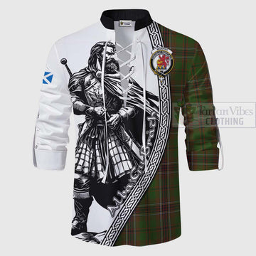 Murphy Tartan Clan Crest Ghillie Kilt Shirt with Highlander Warrior Celtic Style