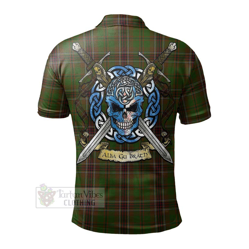 Tartan Vibes Clothing Murphy Tartan Polo Shirt with Family Crest Celtic Skull Style