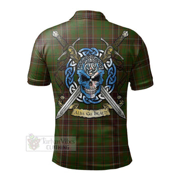 Murphy Tartan Polo Shirt with Family Crest Celtic Skull Style