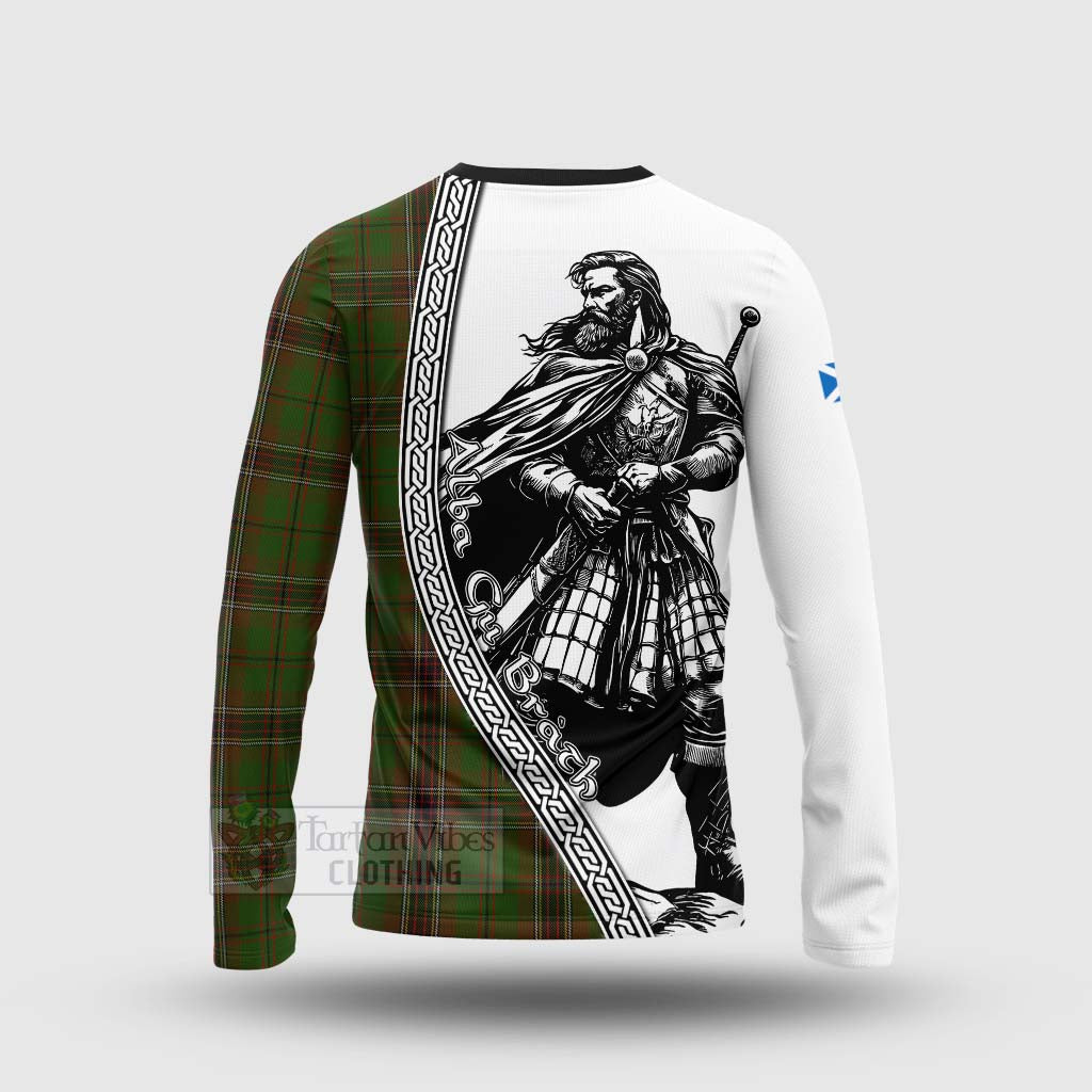 Murphy Tartan Clan Crest Long Sleeve T-Shirt with Highlander Warrior Celtic Style - Tartan Vibes Clothing