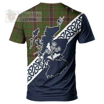 Murphy Tartan T-Shirt Featuring Thistle and Scotland Map