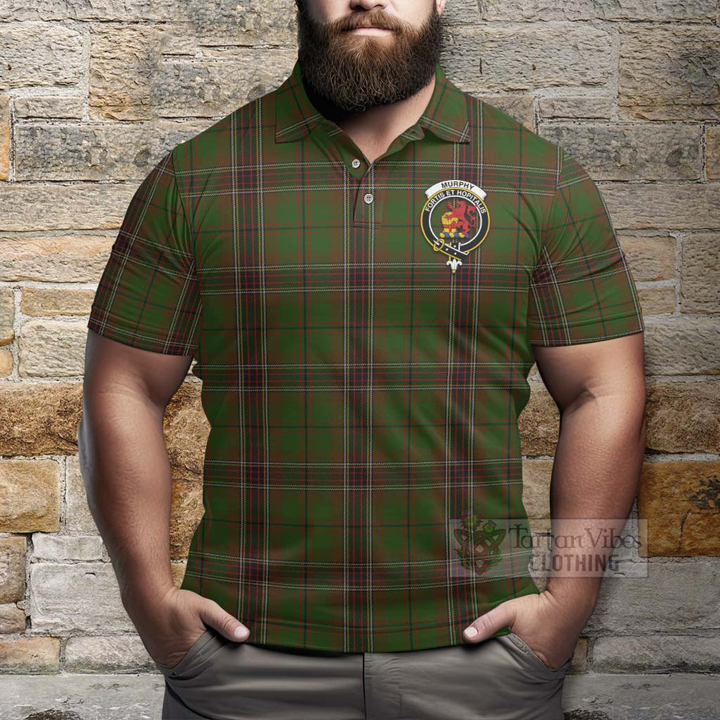 Tartan Vibes Clothing Murphy Tartan Polo Shirt with Family Crest Celtic Skull Style