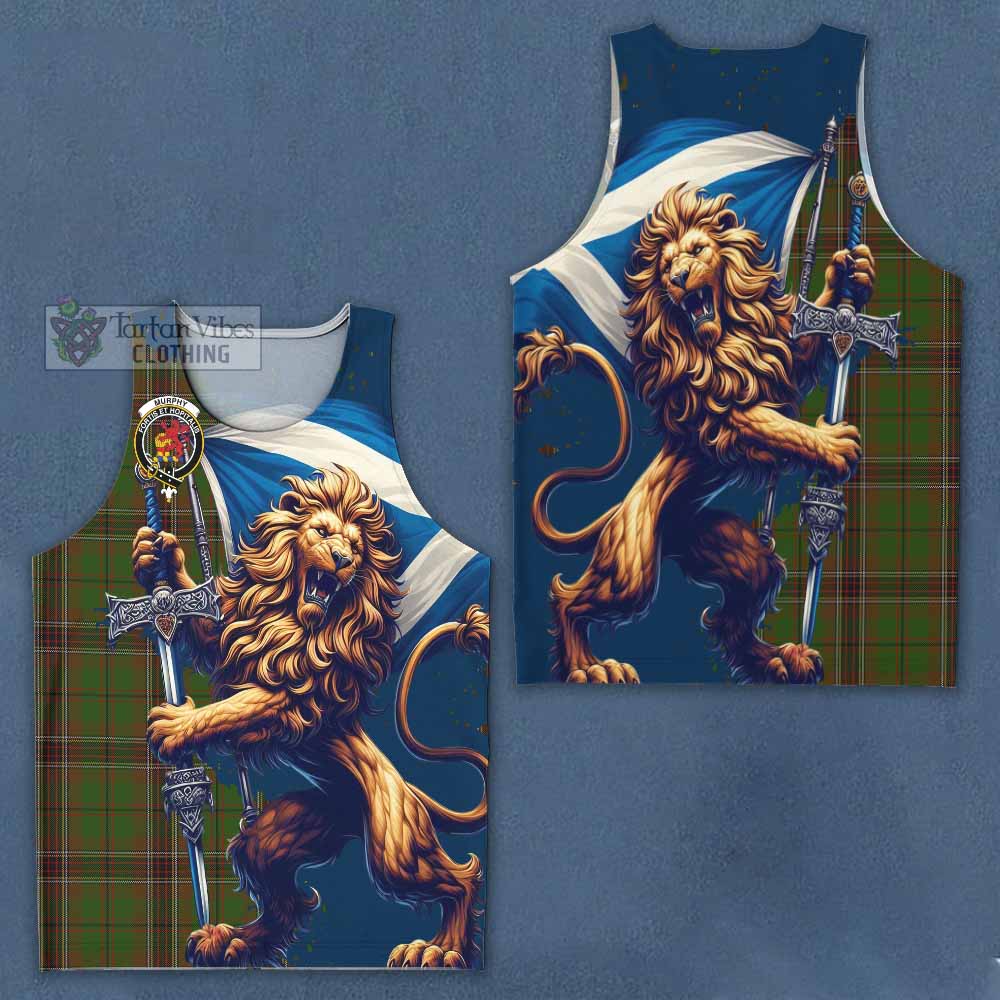 Tartan Vibes Clothing Murphy Tartan Family Crest Men's Tank Top with Scottish Majestic Lion