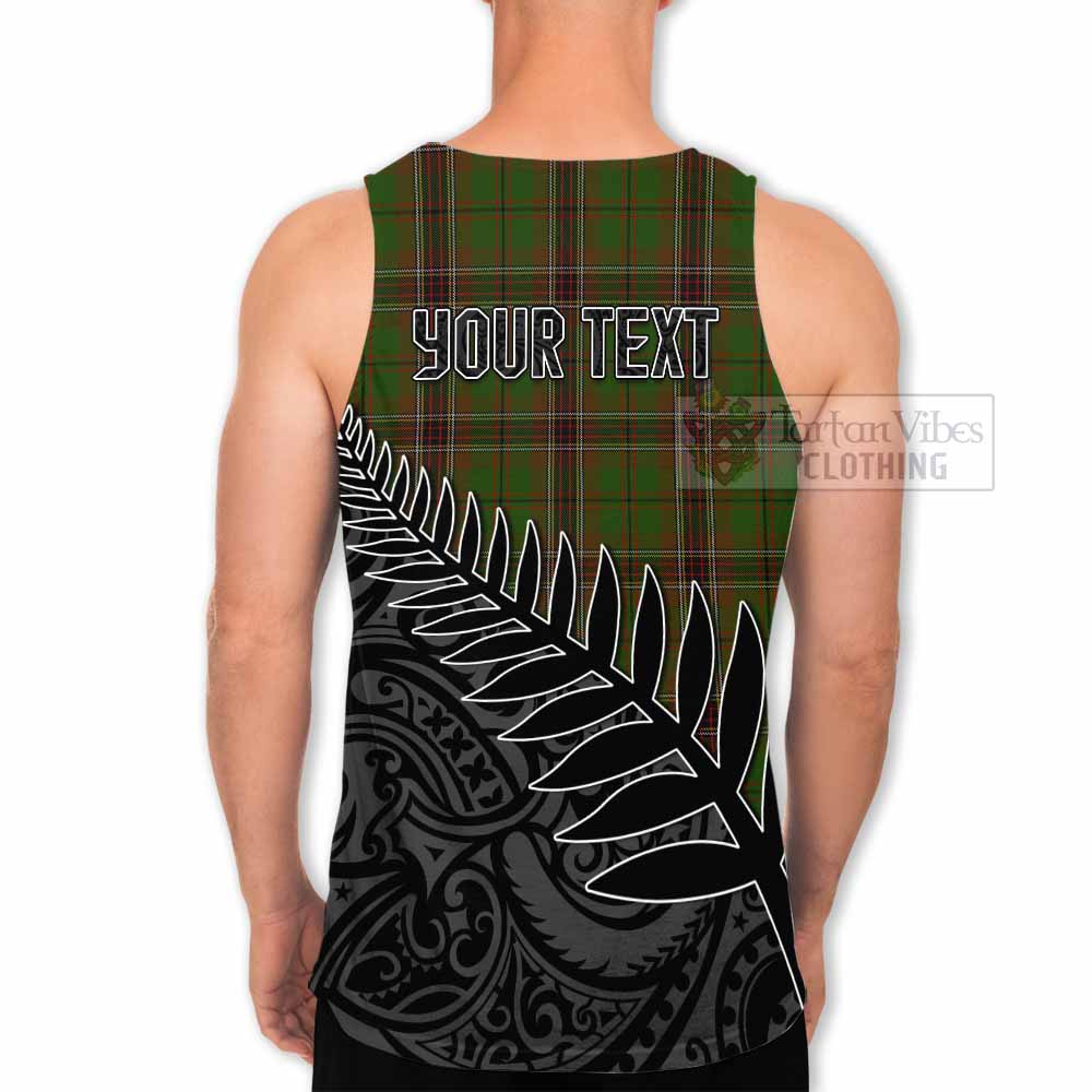 Tartan Vibes Clothing Murphy Crest Tartan Men's Tank Top with New Zealand Silver Fern Half Style