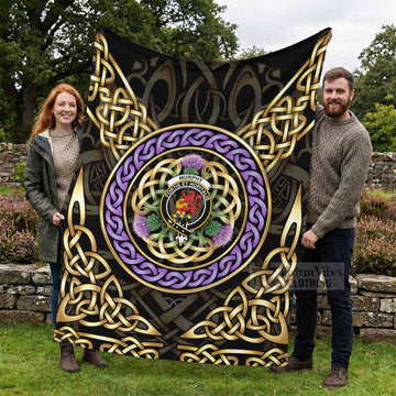 Murphy Clan Crest Blanket Celtic Scottish Thistle - Tartan Vibes Clothing