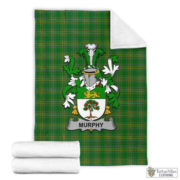 Murphy (Wexford) Irish Clan Tartan Blanket with Coat of Arms