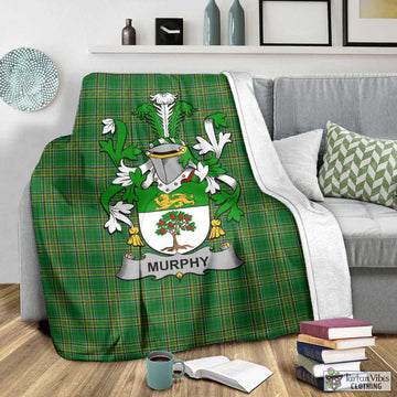 Murphy (Wexford) Irish Clan Tartan Blanket with Coat of Arms