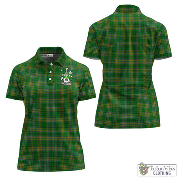 Murphy (Wexford) Irish Clan Tartan Women's Polo Shirt with Coat of Arms