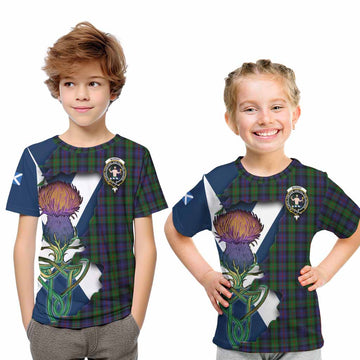 Murray Tartan Family Crest Kid T-Shirt Scottish Thistle Celtic Inspired Youth XL Size14 - Tartan Vibes Clothing