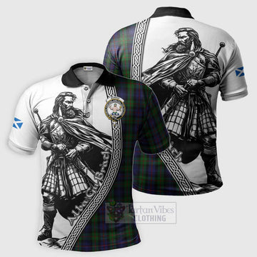 Murray Tartan Clan Crest Polo Shirt with Highlander Warrior Celtic Style Kid - Tartan Vibes Clothing