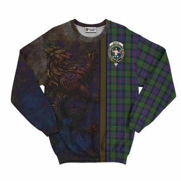 Murray Tartan Family Crest Sweatshirt Alba Gu Brath Be Brave Lion Ancient Style Unisex - Tartan Vibes Clothing