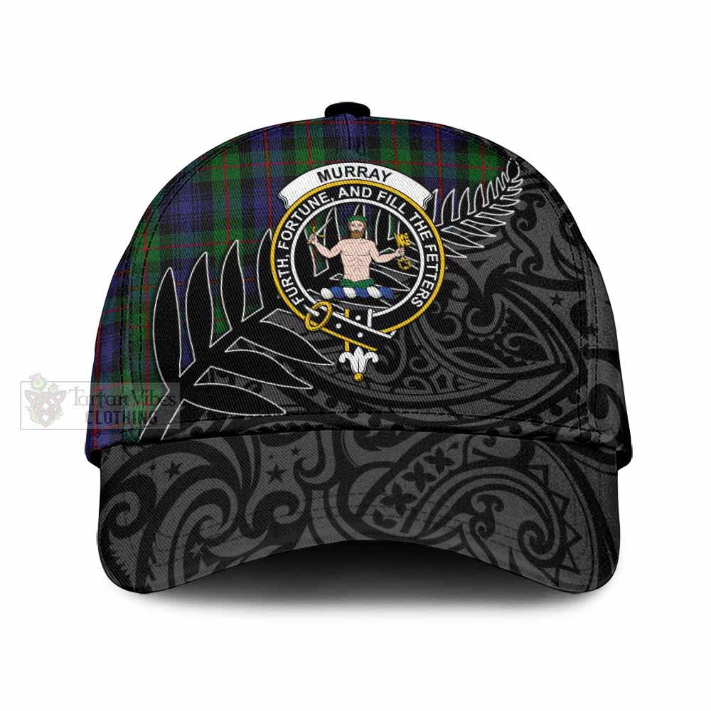 Tartan Vibes Clothing Murray Tartan Classic Cap with New Zealand Silver Fern Half Style