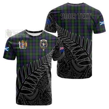 Murray Crest Tartan Cotton T-shirt with New Zealand Silver Fern Half Style