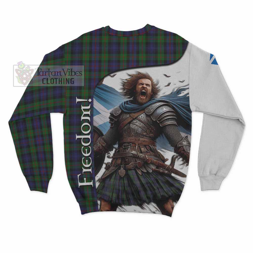 Tartan Vibes Clothing Murray Crest Tartan Sweatshirt Inspired by the Freedom of Scottish Warrior