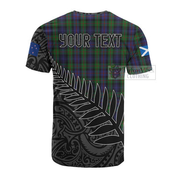 Murray Crest Tartan Cotton T-shirt with New Zealand Silver Fern Half Style