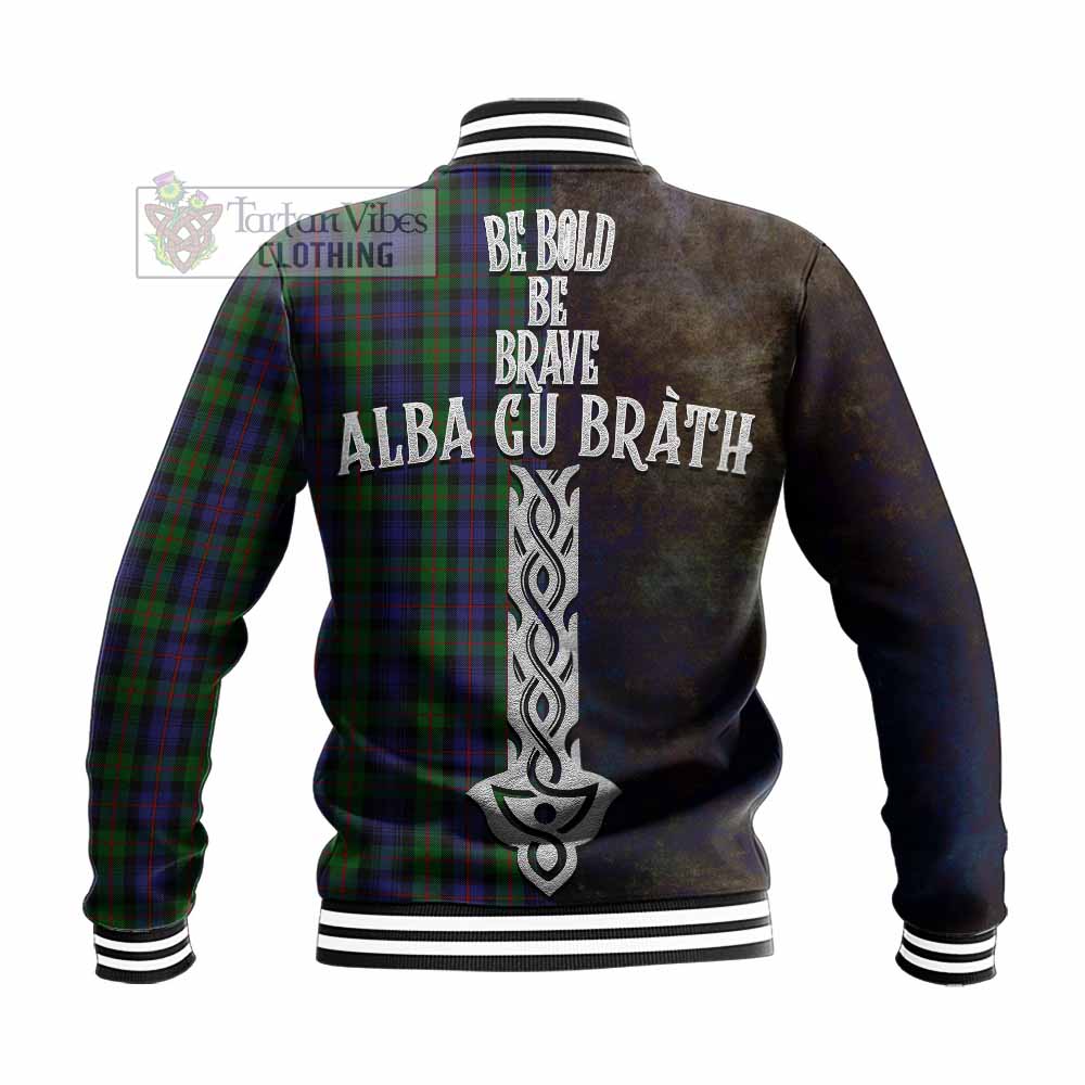 Murray Tartan Family Crest Baseball Jacket Alba Gu Brath Be Brave Lion Ancient Style - Tartan Vibes Clothing