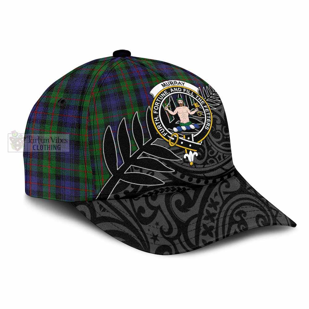 Tartan Vibes Clothing Murray Tartan Classic Cap with New Zealand Silver Fern Half Style