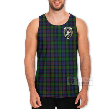 Murray Tartan Men's Tank Top with Family Crest Celtic Skull Style - Tartan Vibes Clothing