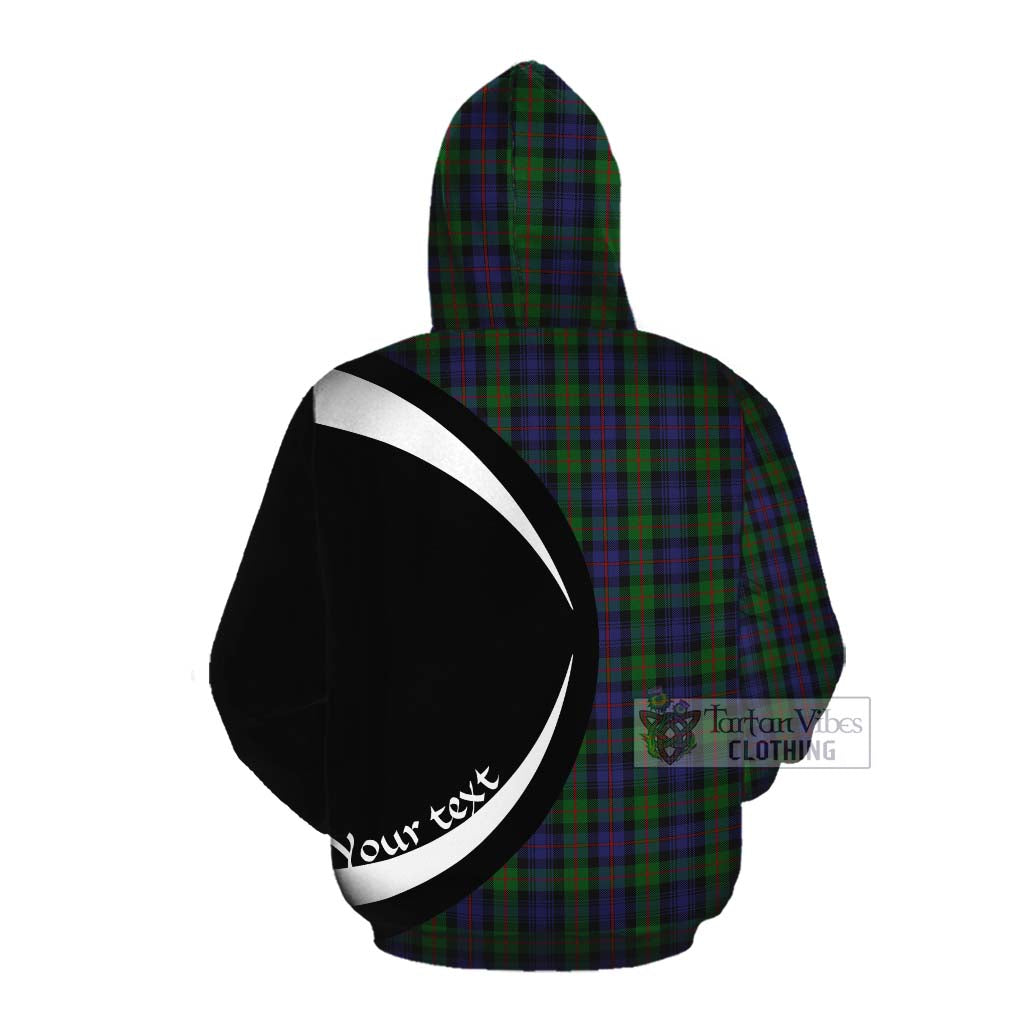 Tartan Vibes Clothing Murray Tartan Cotton Hoodie with Family Crest Circle Style