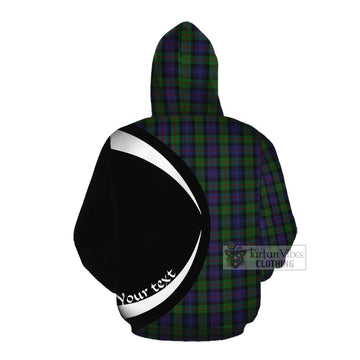 Murray Tartan Cotton Hoodie with Family Crest Circle Style