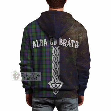 Murray Tartan Family Crest Hoodie Alba Gu Brath Be Brave Lion Ancient Style - Tartan Vibes Clothing