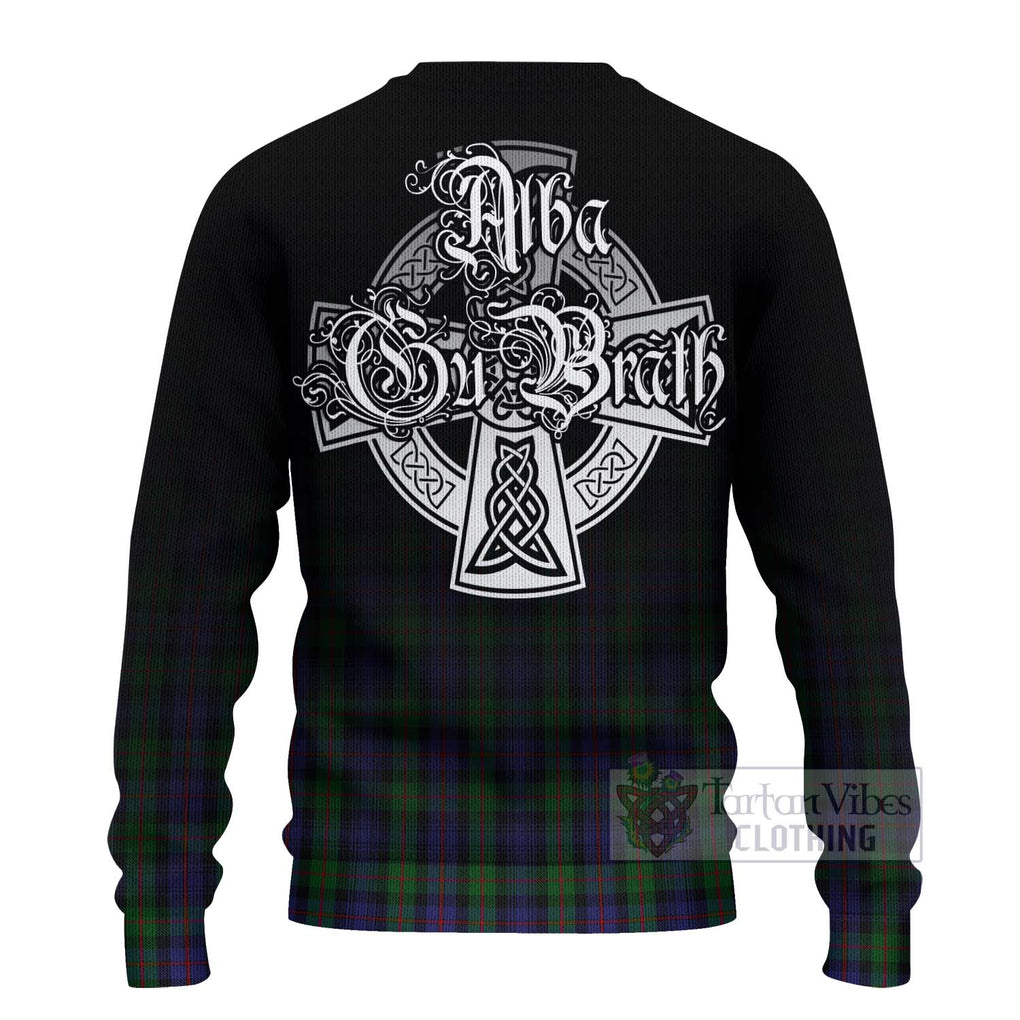 Murray Tartan Ugly Sweater Featuring Alba Gu Brath Family Crest Celtic Inspired - Tartan Vibes Clothing