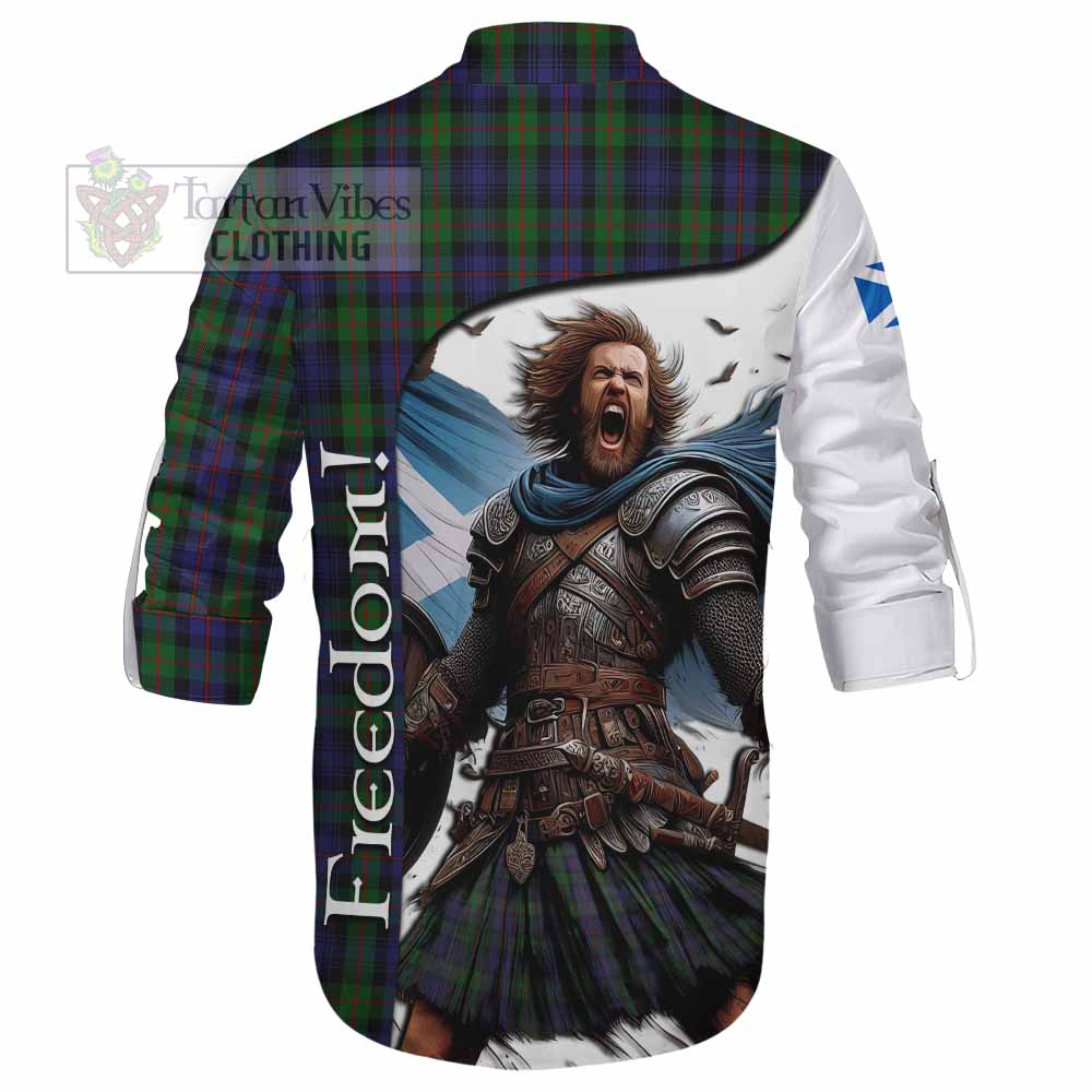 Tartan Vibes Clothing Murray Crest Tartan Ghillie Kilt Shirt Inspired by the Freedom of Scottish Warrior