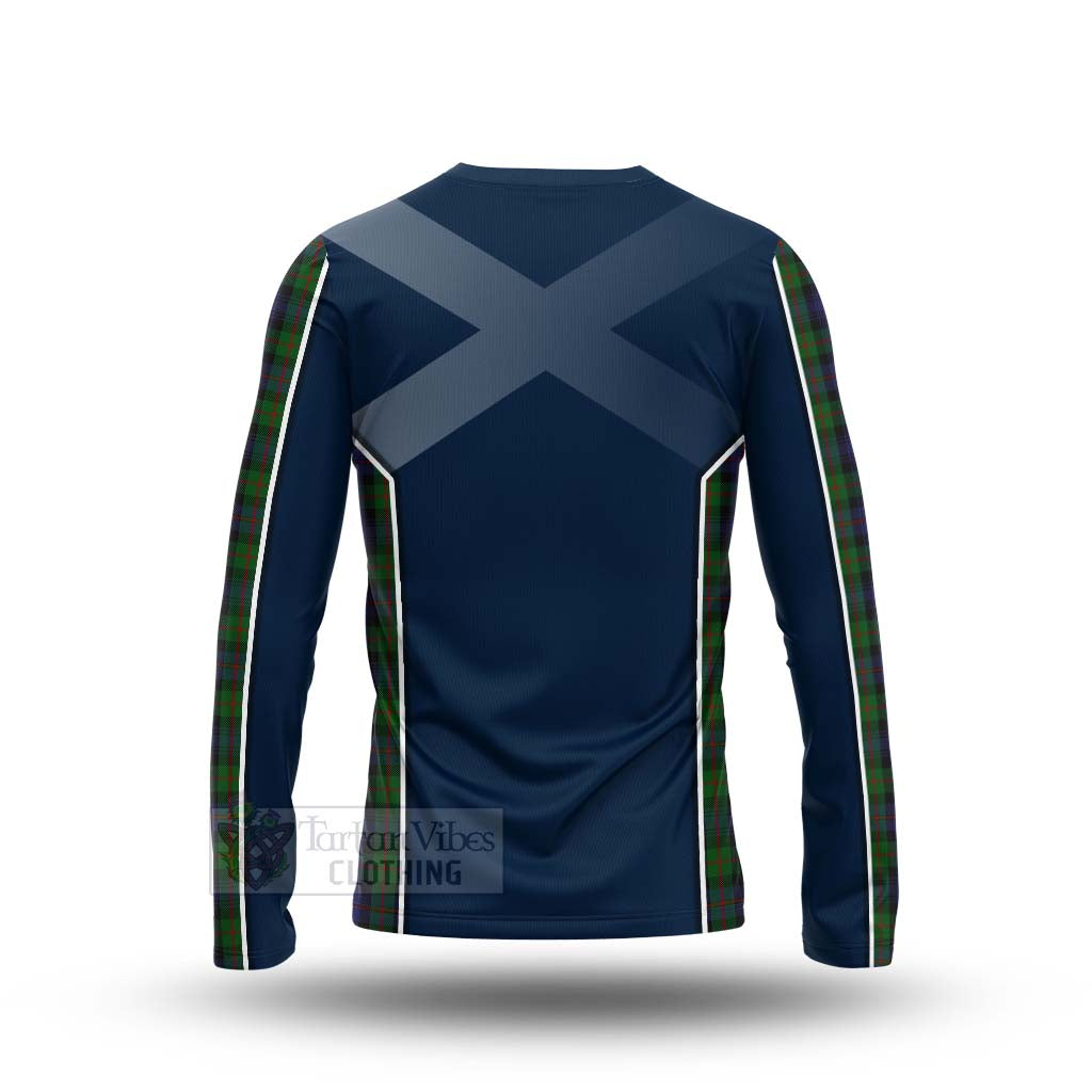 Tartan Vibes Clothing Murray Tartan Long Sleeve T-Shirt with Family Crest and Scottish Thistle Vibes Sport Style