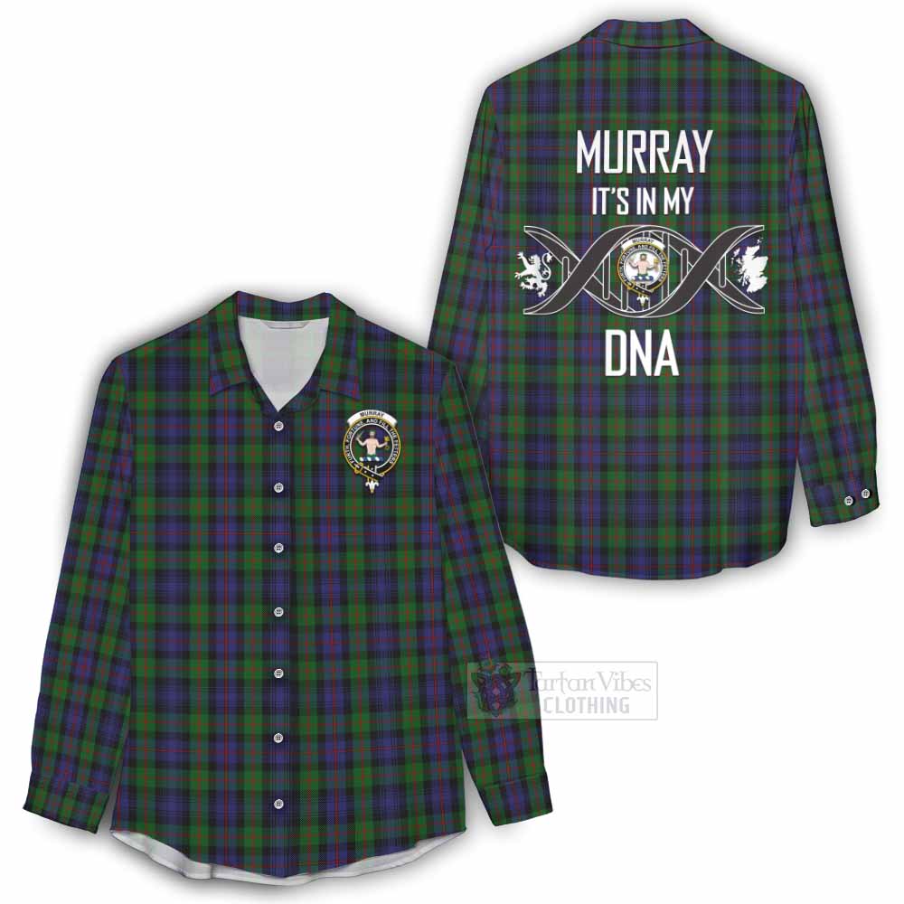 Tartan Vibes Clothing Murray Tartan Women's Casual Shirt with Family Crest DNA In Me Style