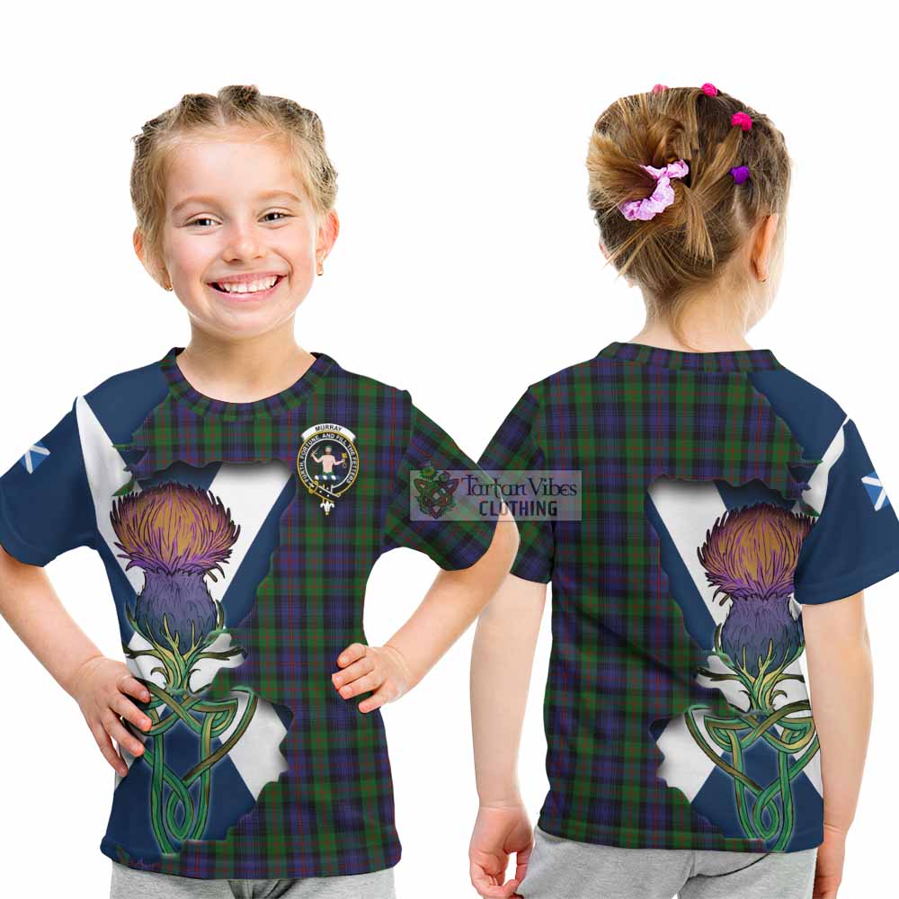 Murray Tartan Family Crest Kid T-Shirt Scottish Thistle Celtic Inspired - Tartan Vibes Clothing