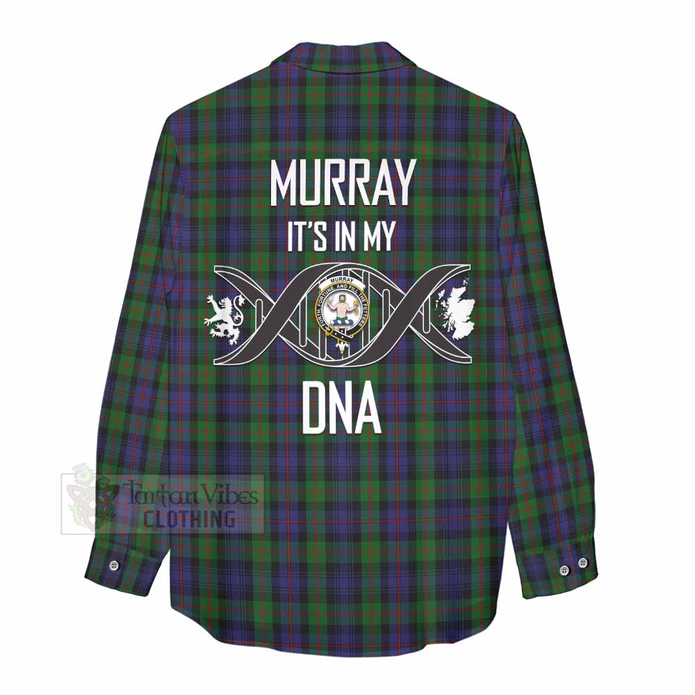 Tartan Vibes Clothing Murray Tartan Women's Casual Shirt with Family Crest DNA In Me Style