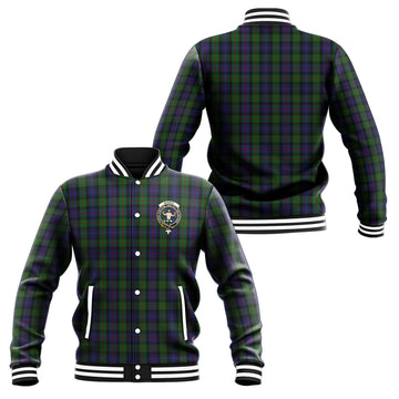 Murray Tartan Baseball Jacket with Family Crest