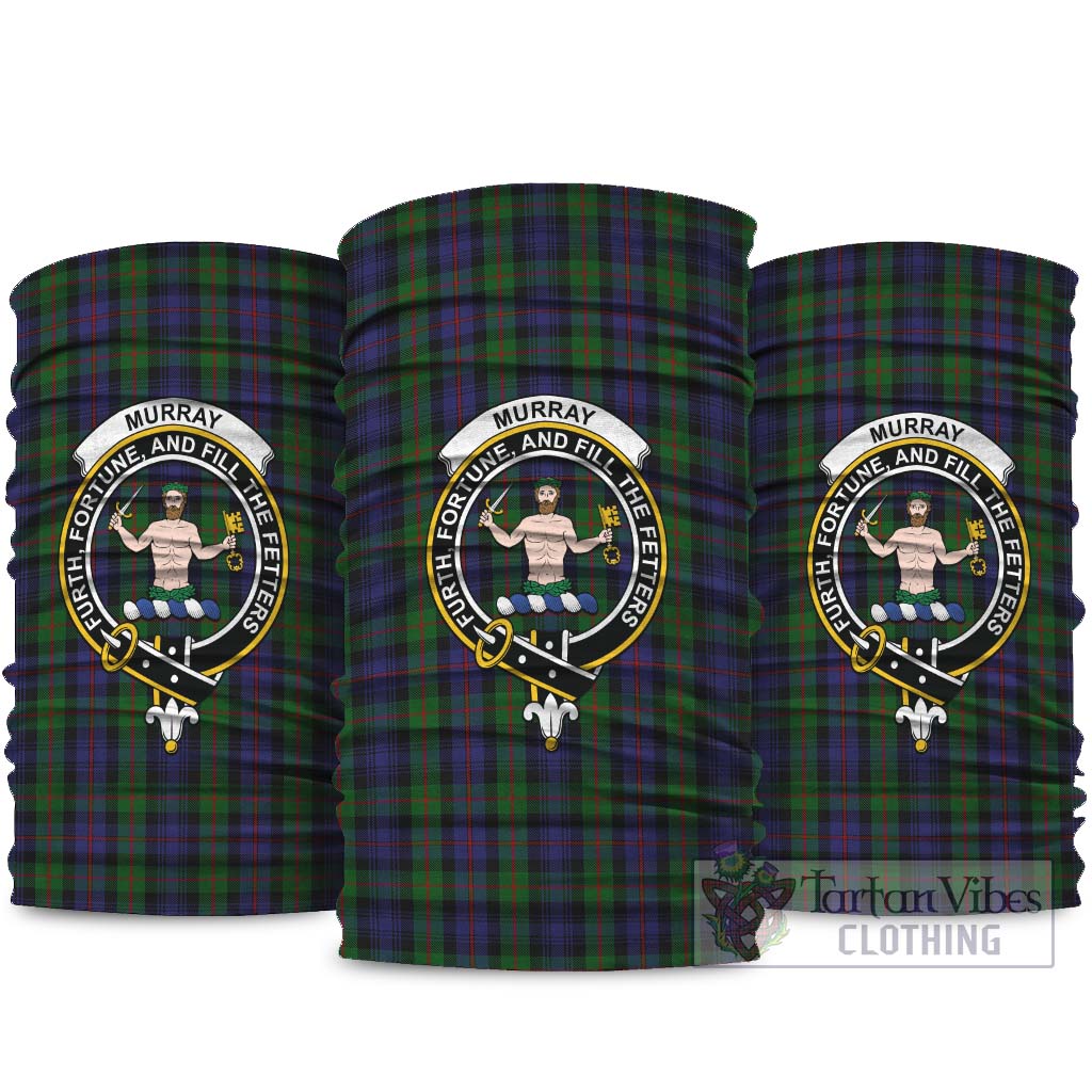 Murray of Atholl Tartan Neck Gaiters, Tartan Bandanas, Tartan Head Band with Family Crest