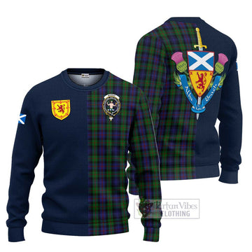 Murray Tartan Ugly Sweater with Scottish Lion Royal Arm Half Style