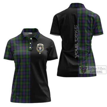 Murray Tartan Women's Polo Shirt with Family Crest and Half Of Me Style