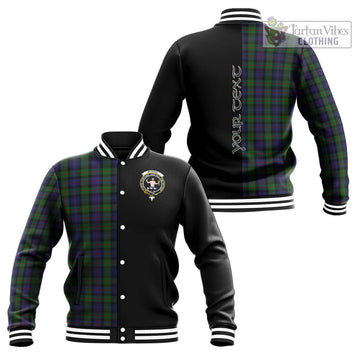 Murray Tartan Baseball Jacket with Family Crest and Half Of Me Style