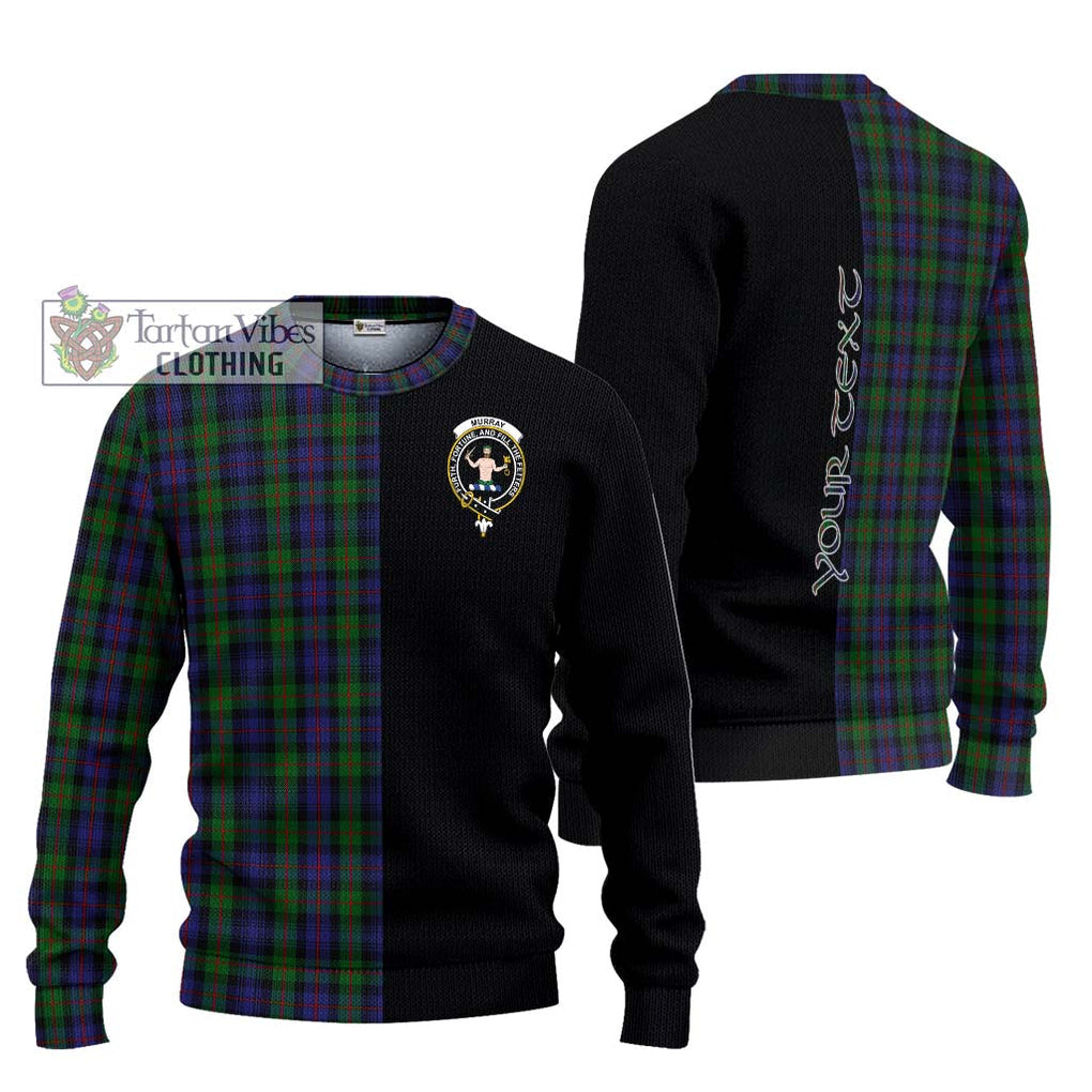 Murray Tartan Knitted Sweater with Family Crest and Half Of Me Style Unisex - Tartanvibesclothing Shop