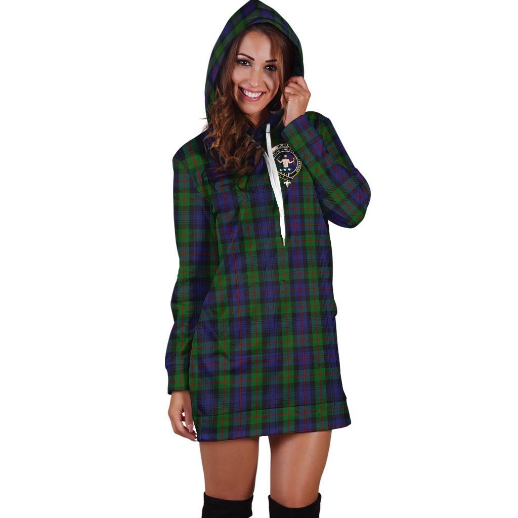 Murray Tartan Hoodie Dress with Family Crest - Tartan Vibes Clothing