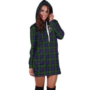 Murray Tartan Hoodie Dress with Family Crest