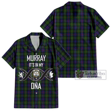 Murray Tartan Short Sleeve Button Shirt with Family Crest DNA In Me Style