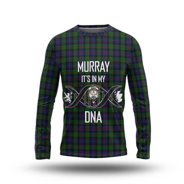 Murray Tartan Long Sleeve T-Shirt with Family Crest DNA In Me Style