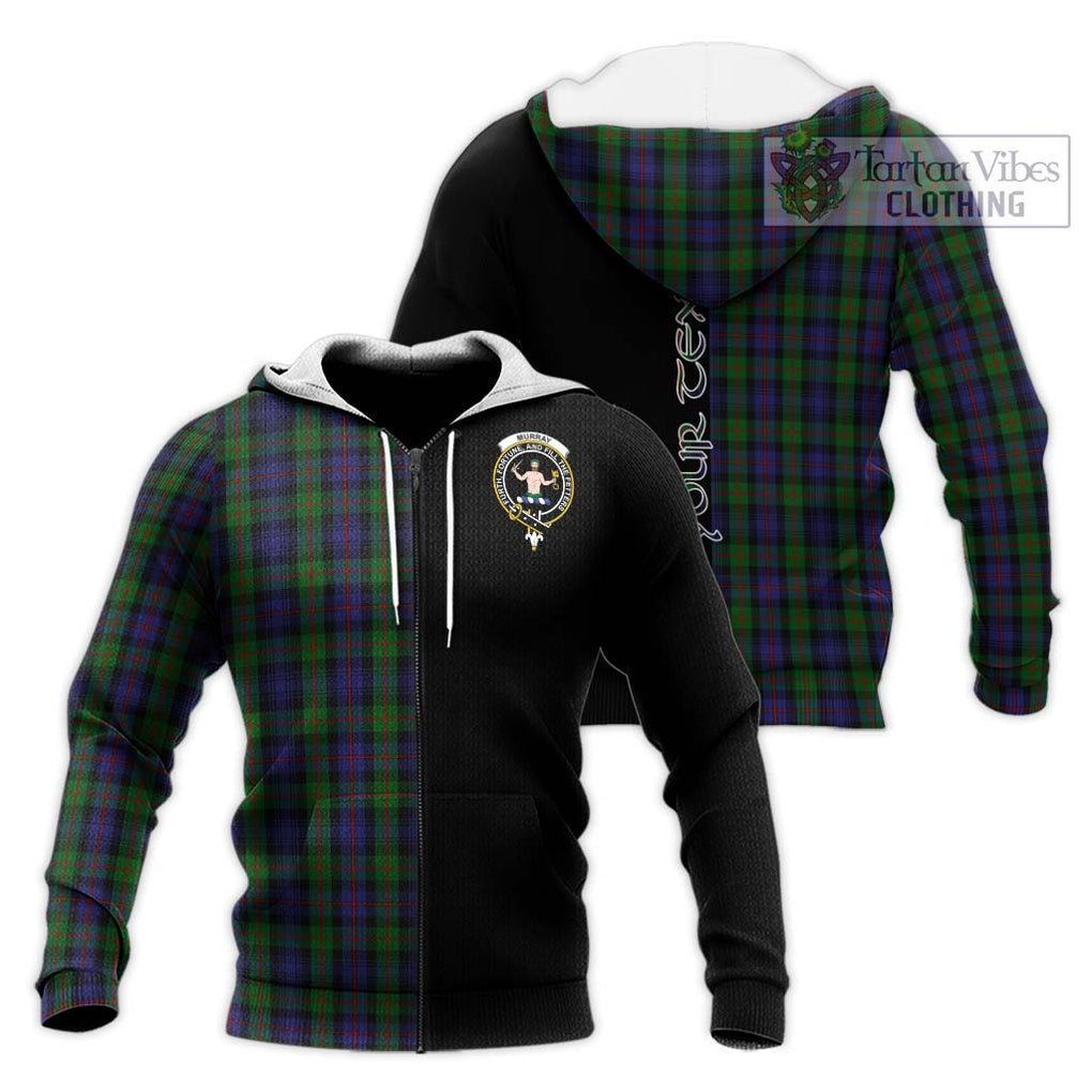 Murray Tartan Knitted Hoodie with Family Crest and Half Of Me Style Unisex Knitted Zip Hoodie - Tartanvibesclothing Shop