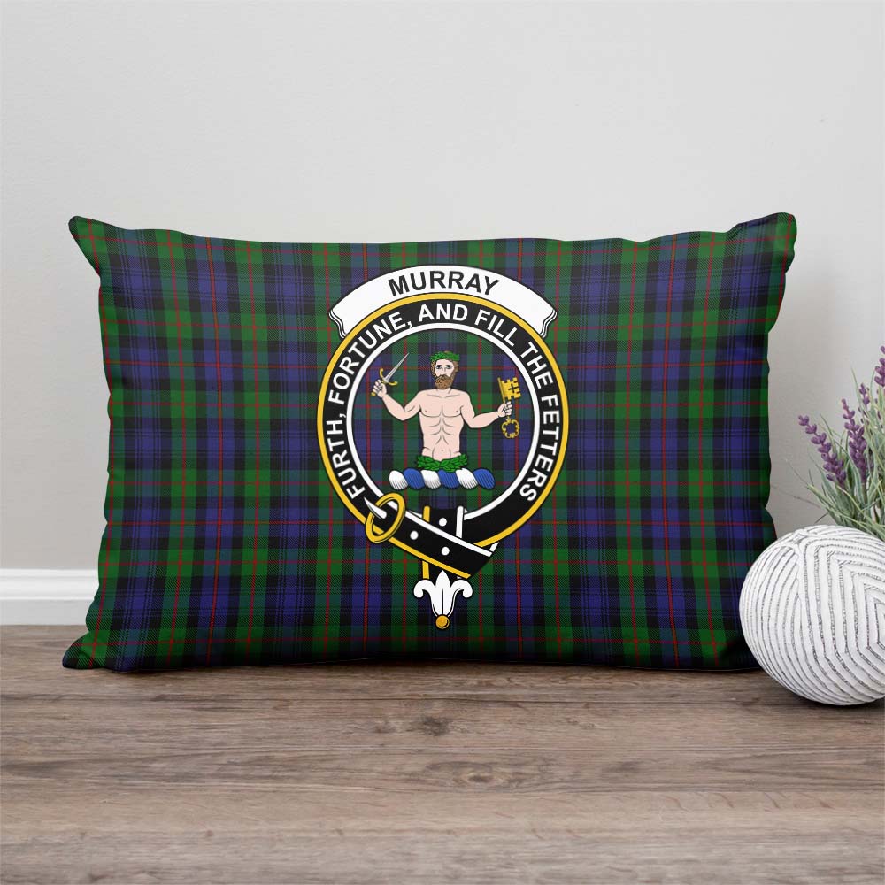 Murray of Atholl Tartan Pillow Cover with Family Crest Rectangle Pillow Cover - Tartanvibesclothing