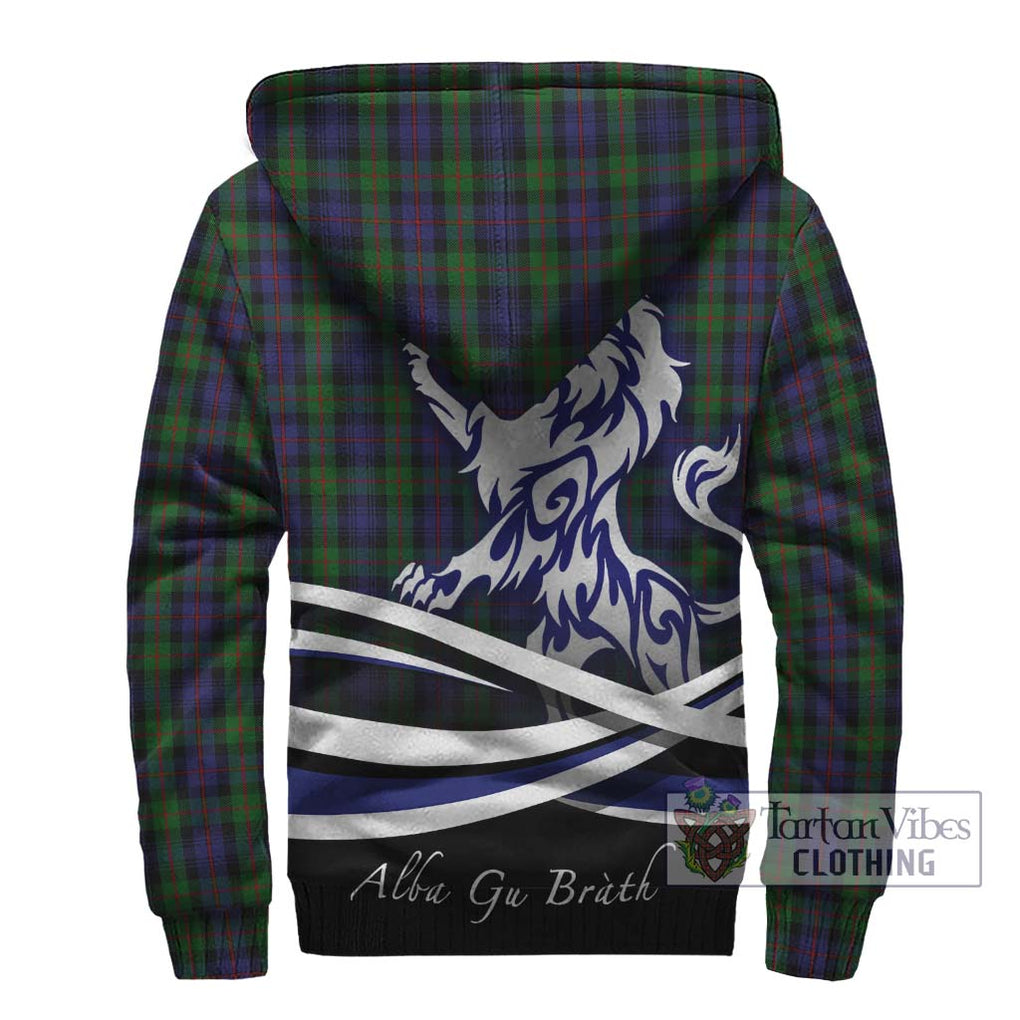 Murray Tartan Sherpa Hoodie with Alba Gu Brath Regal Lion Emblem - Tartanvibesclothing Shop