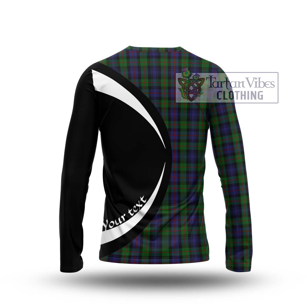 Murray Tartan Long Sleeve T-Shirt with Family Crest Circle Style - Tartan Vibes Clothing