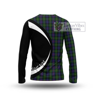 Murray Tartan Long Sleeve T-Shirt with Family Crest Circle Style